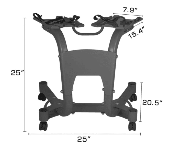 Black rolling stand with two platforms.