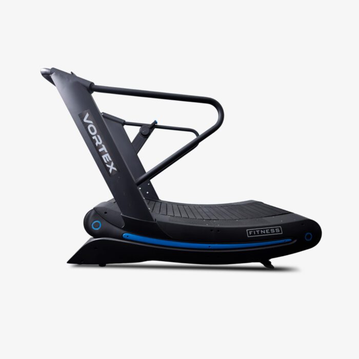 Black Vortex Fitness curved treadmill.