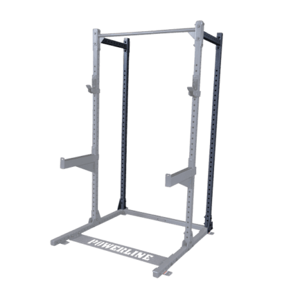 Powerline squat rack with safety bars.