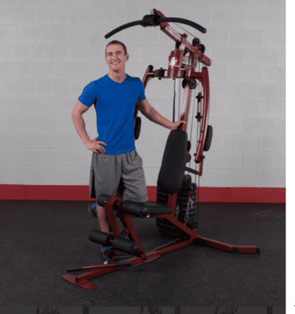 Man using a home gym machine.