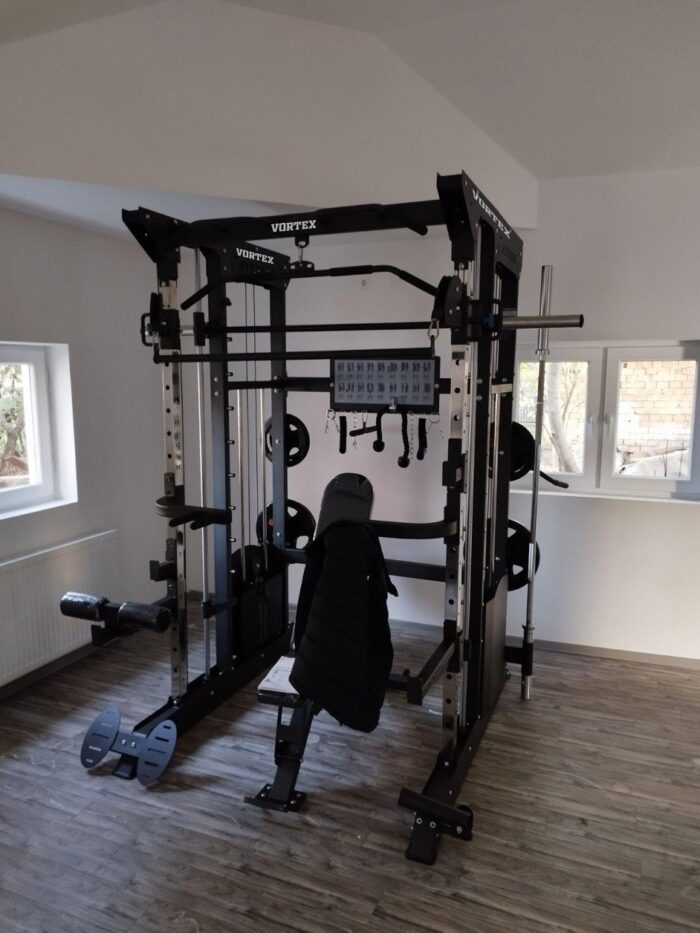 Black Vortex home gym weight machine.