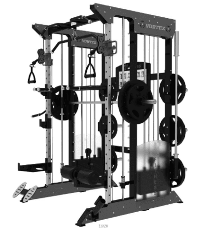 Black Vortex Fitness Smith Machine Cage