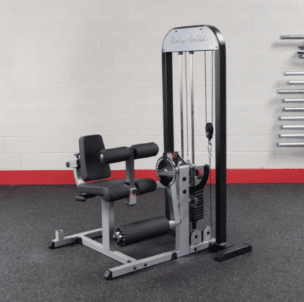 Leg extension machine for gym workouts.