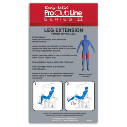 Leg extension exercise instruction diagram.