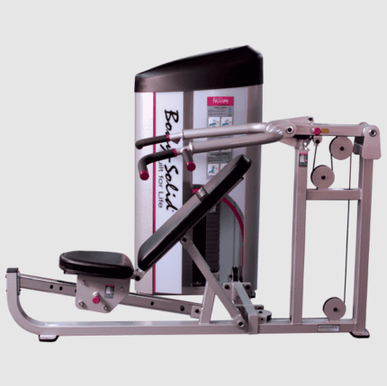 Body-Solid chest press gym machine.