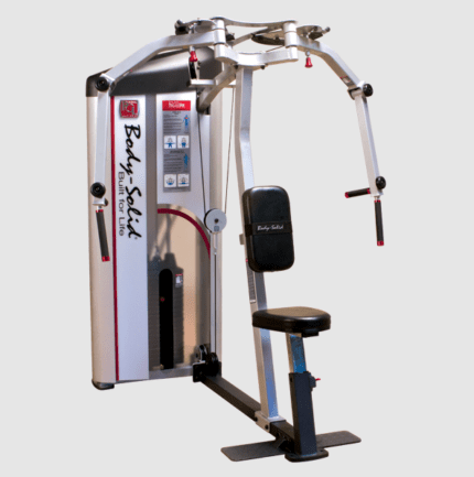 Body-Solid chest press gym machine.