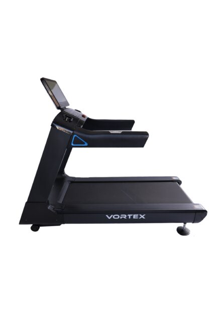 Black Vortex treadmill with screen.