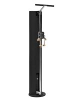 Black lat pulldown weight machine.