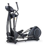 Black elliptical cross-trainer machine.