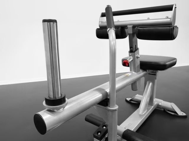 Gym equipment for seated arm exercises. Gym equipment for seated arm exercises.