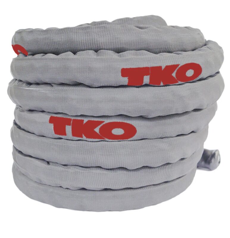 Coiled gray hose with TKO logo.