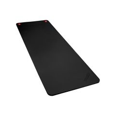 Black rectangular gaming mouse pad, red accents.