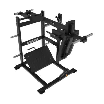 Black gym equipment on dark background.