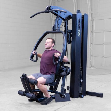 Man using a home gym machine.