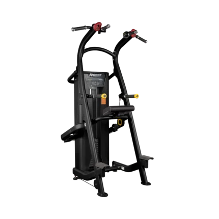 Black fitness machine on a black background.