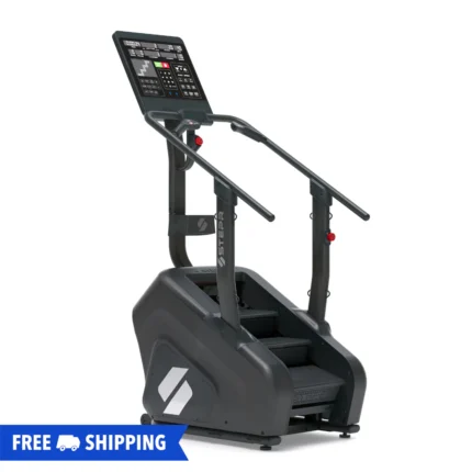 Stair stepper exercise machine with digital display.